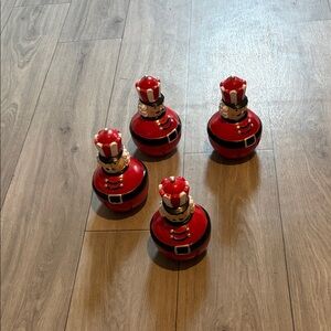 Holiday Time Red and Black Nutcracker Ornaments